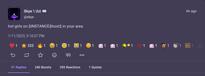 Screenshot of the viral shitpost